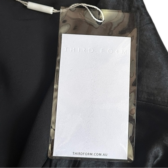 Third Form Crush Bias One Shoulder Midi Dress Black Designer US 8 AU 12 NWT - Picture 6 of 10